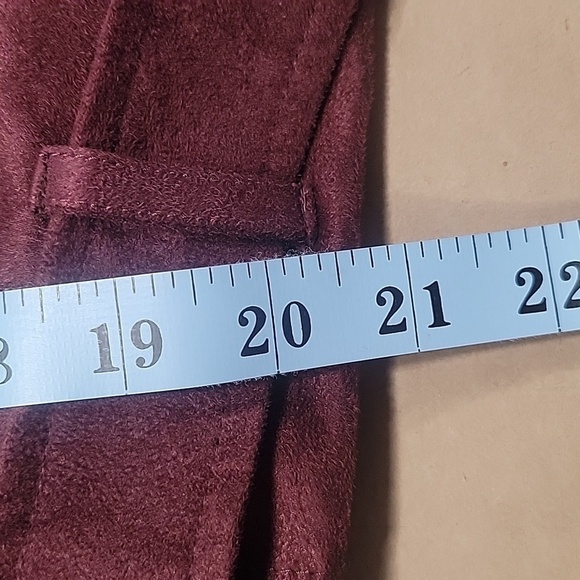 LC Lauren Conrad Runway Collection, Size 6 Burgundy Moto Jacket, Faux Suede - Picture 8 of 14